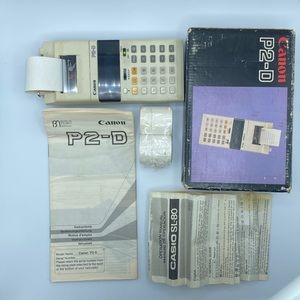 Vintage Canon P2-D Handheld battery-operated calculator Vintage -Works!#387
